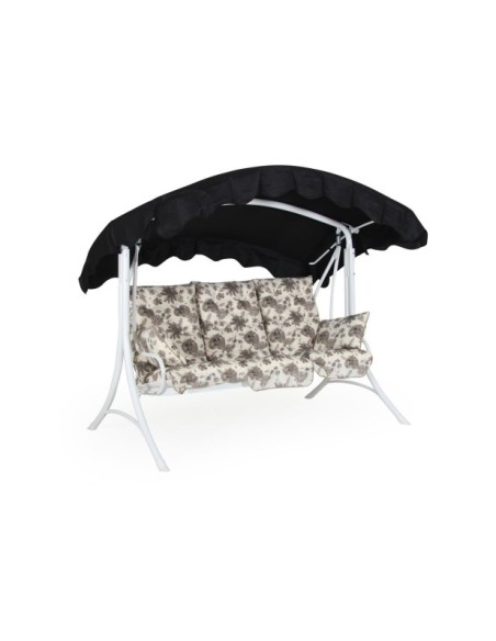 Columpio de Jardín PRAG 210x176 cm, Acero Blanco - Brafab