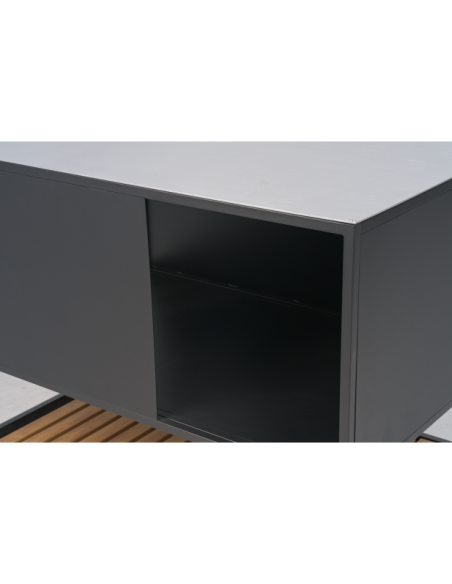 Cocina Exterior PREP Aparador 110x90 cm, Aluminio Negro - Brafab