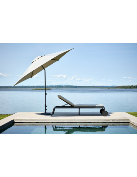 Tumbona SAMVARO, Metal / Textilene / Gris Antracita / Gris Perla - Brafab