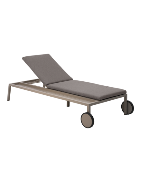Tumbona SAMVARO, Metal / Textilene / Caqui - Brafab
