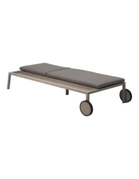 Tumbona SAMVARO, Metal / Textilene / Caqui - Brafab