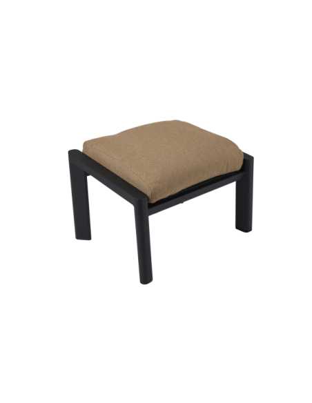 Reposapiés Exterior SLIDE con Cojín, Aluminio / Textilene / Negro / Canela - Brafab