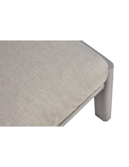 Reposapiés Exterior SLIDE con Cojín, Aluminio / Textilene / Caqui / Marrón Claro - Brafab