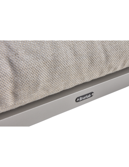 Reposapiés Exterior SLIDE con Cojín, Aluminio / Textilene / Caqui / Marrón Claro - Brafab