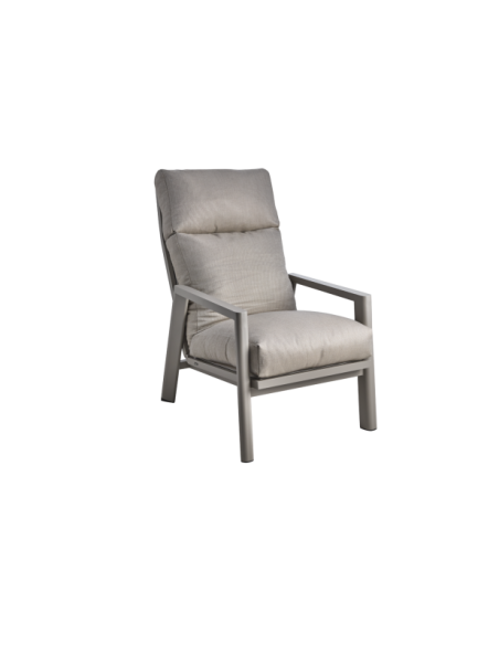 Sillón SLIDE Reclinable y Plegable, Aluminio / Textilene / Caqui - Brafab