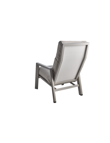 Sillón SLIDE Reclinable y Plegable, Aluminio / Textilene / Caqui - Brafab