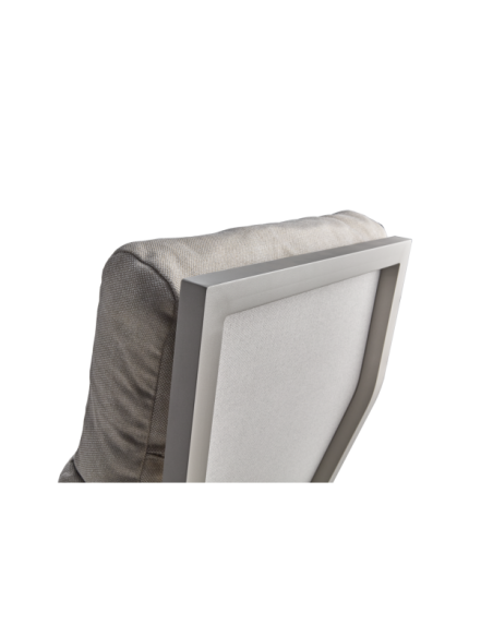 Sillón SLIDE Reclinable y Plegable, Aluminio / Textilene / Caqui - Brafab