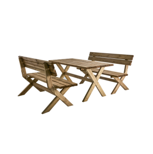 Set de Comedor Exterior TALLBACKEN (Mesa + 2 Bancos),...