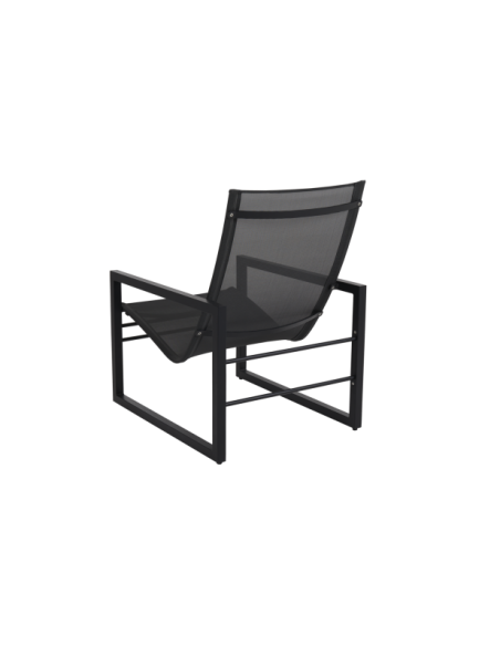 Sillón Exterior VEVI, Aluminio / Textilene / Negro - Brafab