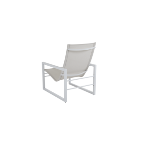 Sillón Exterior VEVI, Aluminio / Textilene / Blanco - Brafab 2