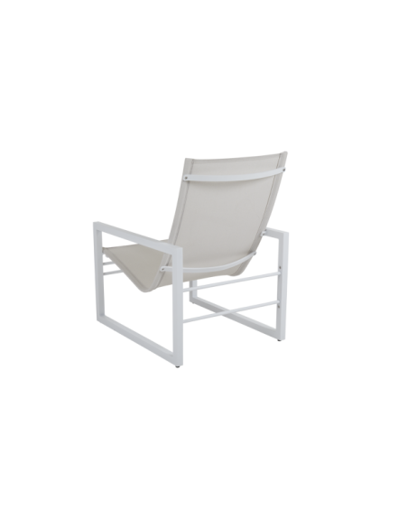 Sillón Exterior VEVI, Aluminio / Textilene / Blanco - Brafab