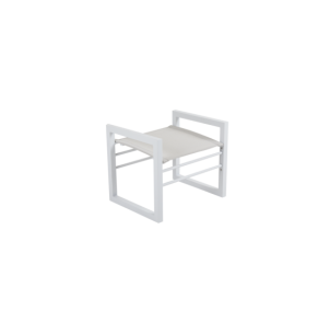 Reposapiés Exterior VEVI, Aluminio / Textilene / Blanco -...