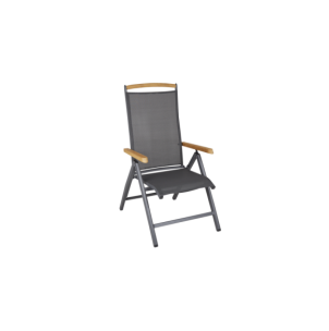 Silla Exterior Plegable ANDY, Aluminio / Textilene / Gris...