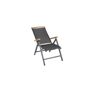 Silla Exterior Plegable ANDY, Aluminio / Textilene / Gris... 2