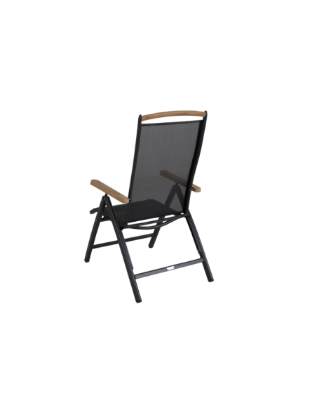 Silla Exterior Plegable ANDY, Aluminio / Textilene / Negro - Brafab