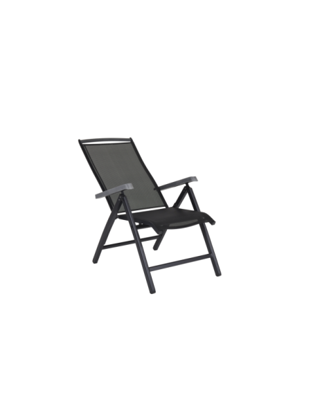 Silla Exterior Plegable ANDY, Aluminio / Textilene / Negro - Brafab