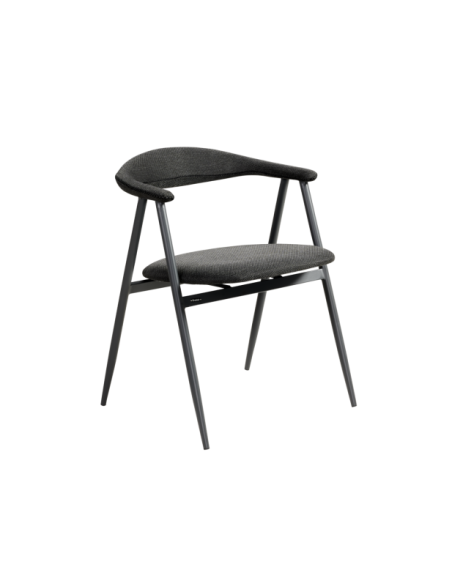 Silla con Brazos Exterior BOI, Aluminio / Olefina / Gris Antracita / Negro - Brafab