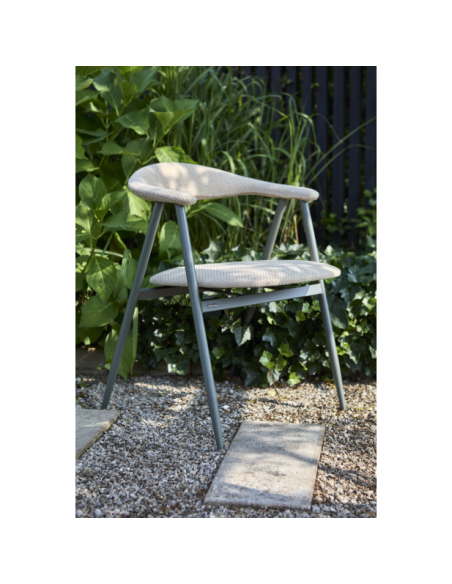 Silla con Brazos Exterior BOI, Aluminio / Olefina / Verde - Brafab