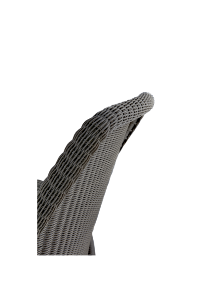 Silla de Comedor Exterior DIMMA, Ratán sintético / Olefina / Gris Antracita / Gris - Brafab