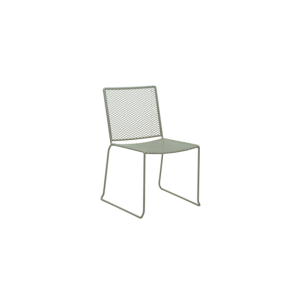 Silla de Comedor Exterior HARU, Acero / Verde / Fresno -...