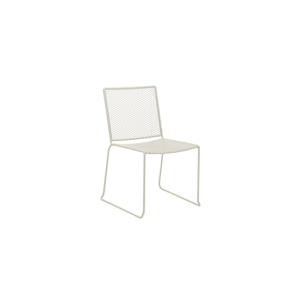 Silla de Comedor Exterior HARU, Acero / Blanco Perla -...