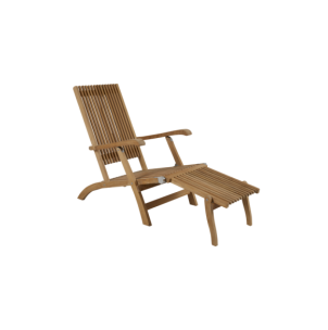 Tumbona Plegable Exterior JULITA, Madera de Teca Natural...