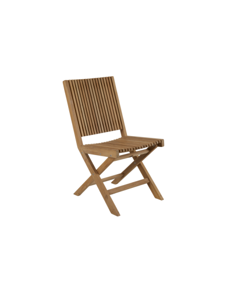 Silla de Comedor Plegable Exterior JULITA, Madera de Teca Natural - Brafab