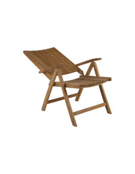 Silla Exterior Plegable JULITA, Madera de Teca Natural - Brafab