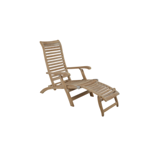 Tumbona Plegable Exterior KARLO, Madera de Teca Natural -... 2