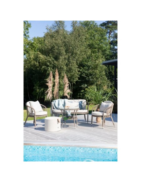 Taburete Bajo Exterior KOTTE, Olefina Arena - Brafab