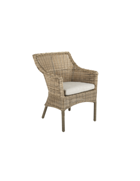 Sillón Exterior LENORA, Ratán sintético / Poliéster / Natural / Arena - Brafab