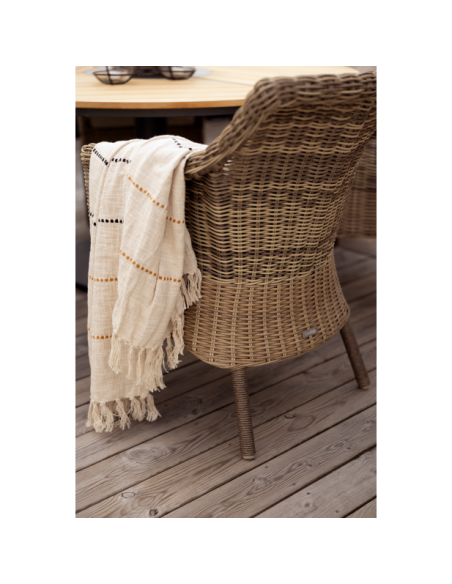 Sillón Exterior LENORA, Ratán sintético / Poliéster / Natural / Arena - Brafab