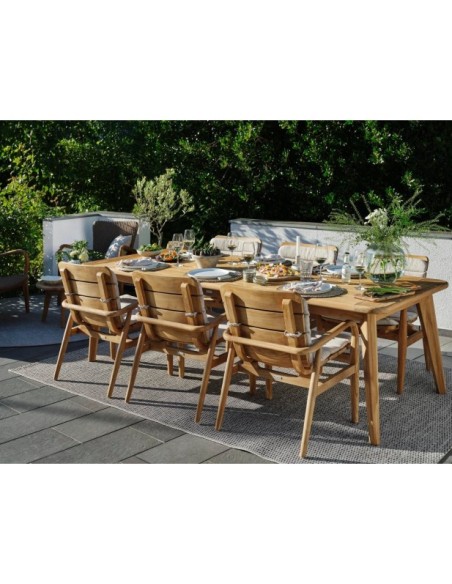 Sillón Exterior LILJA, Madera de Teca Natural - Brafab