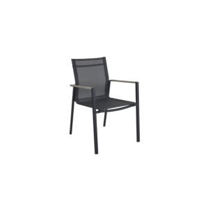 Silla de Comedor Exterior LYRA, Acero Inox / Textilene /...