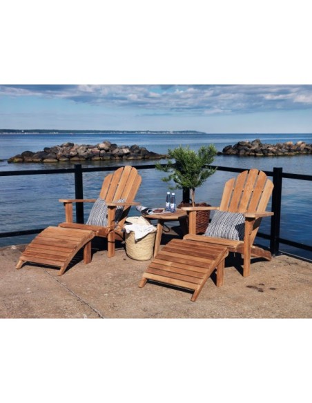 Tumbona Exterior MARGARITI, Madera de Teca Natural - Brafab