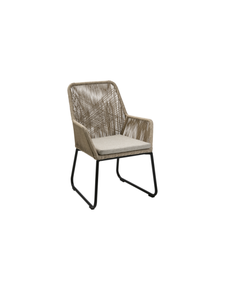 Sillón Exterior MIDWAY, Ratán sintético / Olefina / Beige / Arena - Brafab