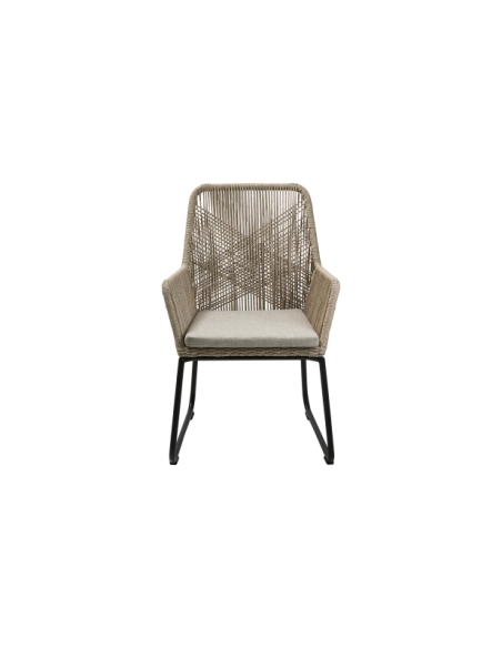 Sillón Exterior MIDWAY, Ratán sintético / Olefina / Beige / Arena - Brafab