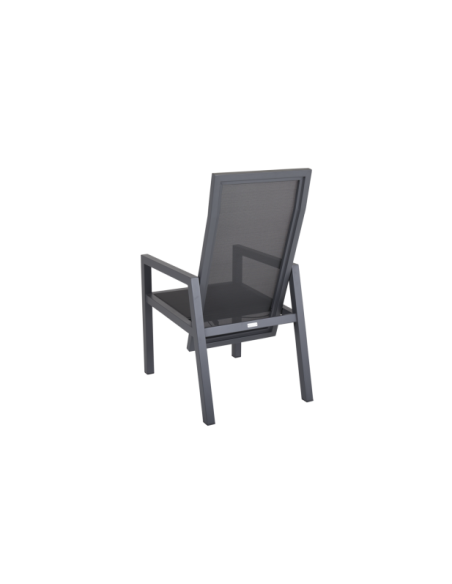 Silla Reclinable Exterior NEWFORT, Aluminio / Textilene / Gris Antracita - Brafab