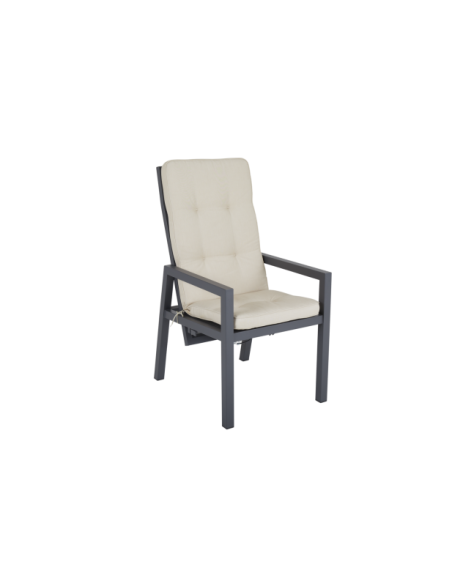 Silla Reclinable Exterior NEWFORT, Aluminio / Textilene / Gris Antracita - Brafab