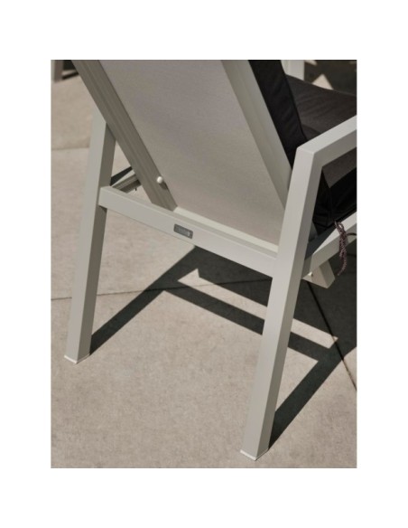 Silla Reclinable Exterior NEWFORT, Aluminio / Textilene / Gris Claro - Brafab
