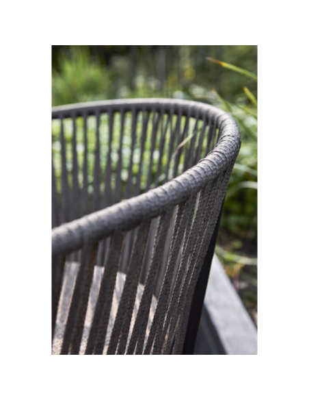 Sillón Exterior PIATTO, Acero / Olefina / Natural / Negro - Brafab