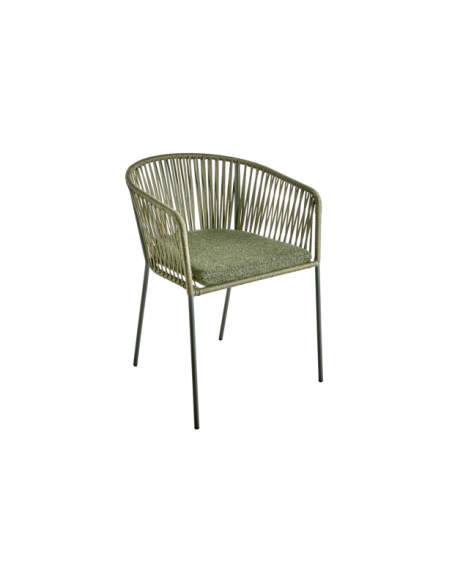 Sillón Exterior PIATTO, Acero / Olefina / Verde - Brafab