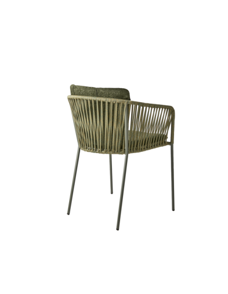 Sillón Exterior PIATTO, Acero / Olefina / Verde - Brafab