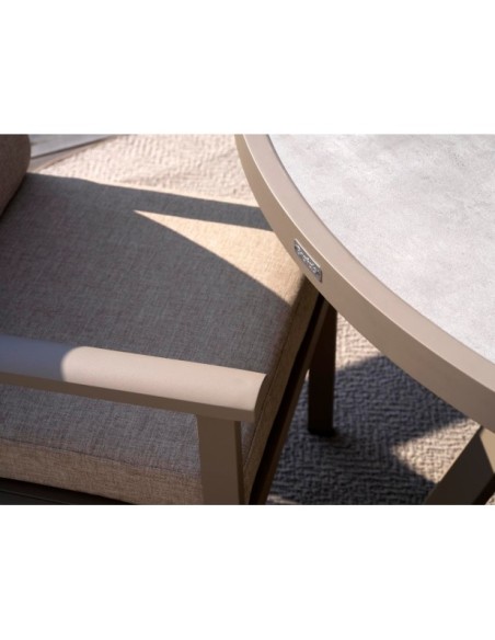 Sillón Exterior SAMVARO, Aluminio / Textilene / Caqui / Arena - Brafab