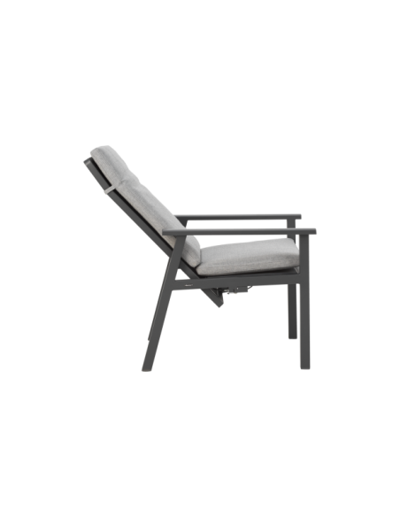 Silla Exterior Plegable SAMVARO, Aluminio / Olefina / Gris Antracita / Gris Perla - Brafab