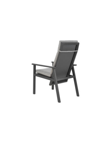 Silla Exterior Plegable SAMVARO, Aluminio / Olefina / Gris Antracita / Gris Perla - Brafab