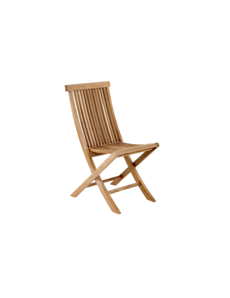Silla de Comedor Plegable Exterior TURIN, Madera de Teca Natural - Brafab
