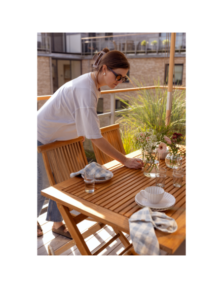 Silla de Comedor Plegable Exterior TURIN, Madera de Teca Natural - Brafab