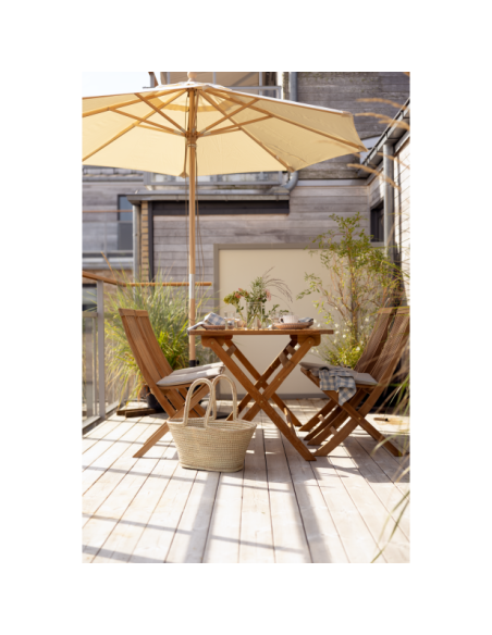 Silla de Comedor Plegable Exterior TURIN, Madera de Teca Natural - Brafab