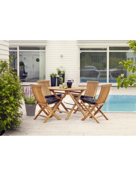 Silla de Comedor Plegable Exterior TURIN, Madera de Teca Natural - Brafab